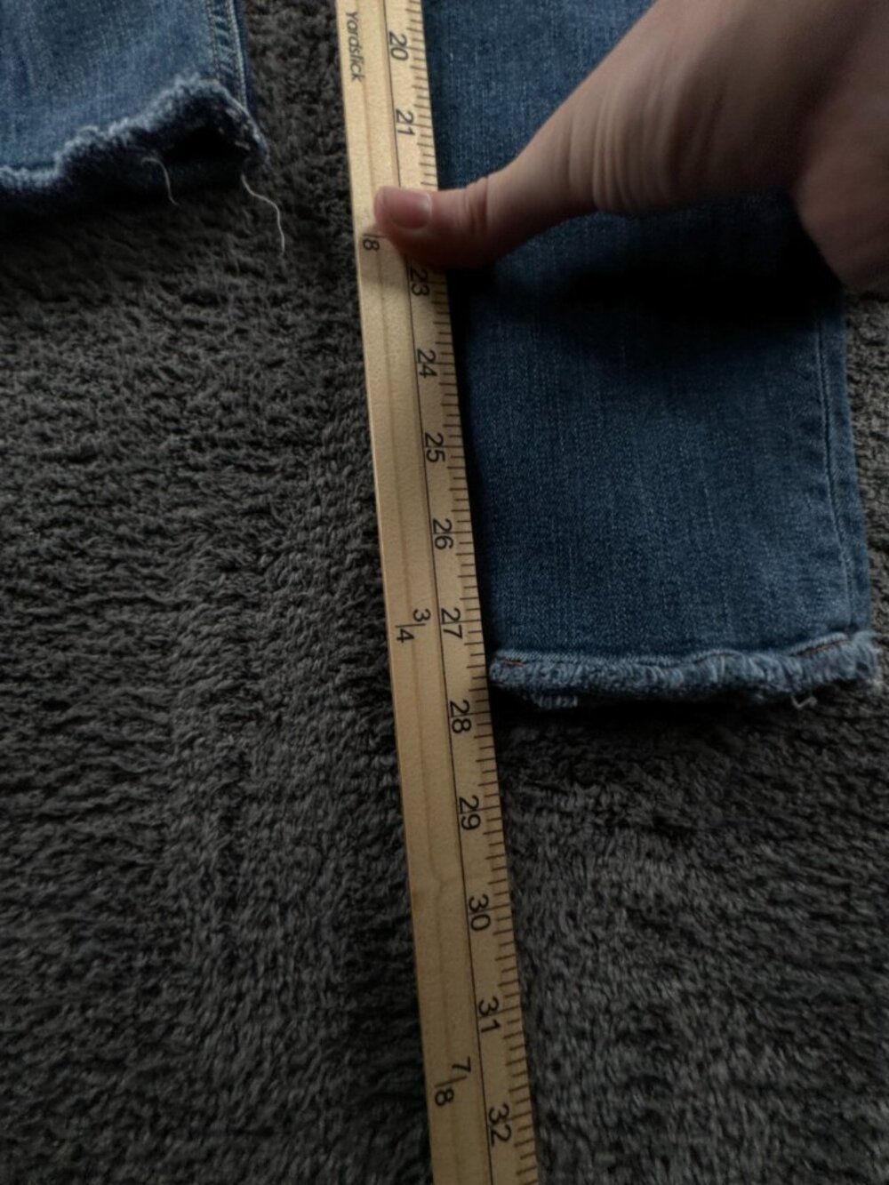 Rag & Bone Skinny Jeans Women Size 31 Medium Wash Stretch Blue Denim Distress - Picture 9 of 16